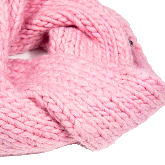WOOL AND THE GANG PINK KNIT SCARF | WOMENS SIZE 150CM - Picture 3 of 4